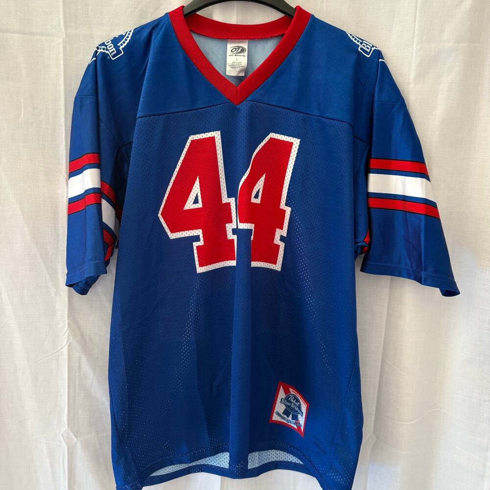Pabst Blue Ribbon Beer Football Jersey #44 Men's Size Large OT Sports